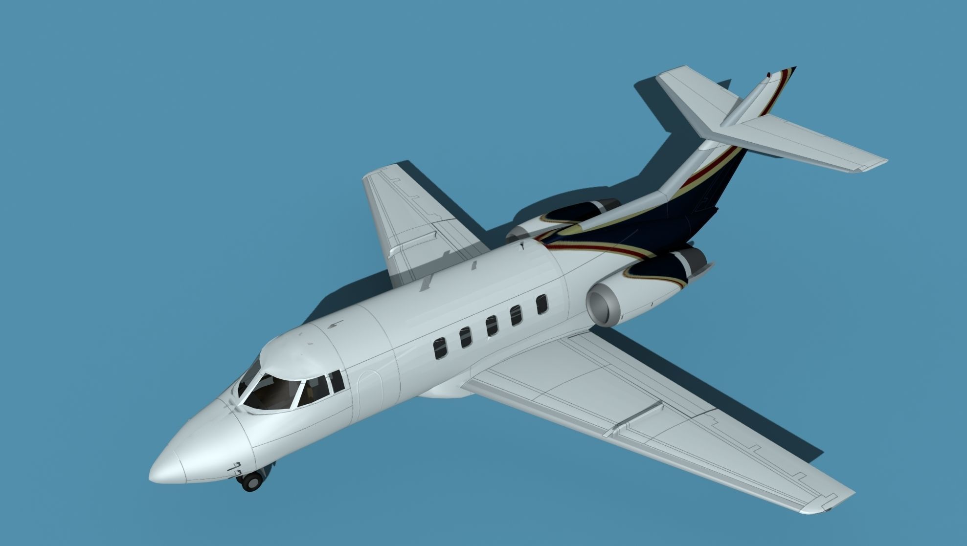 British Aerospace 125 Dominie V14 3D model_10