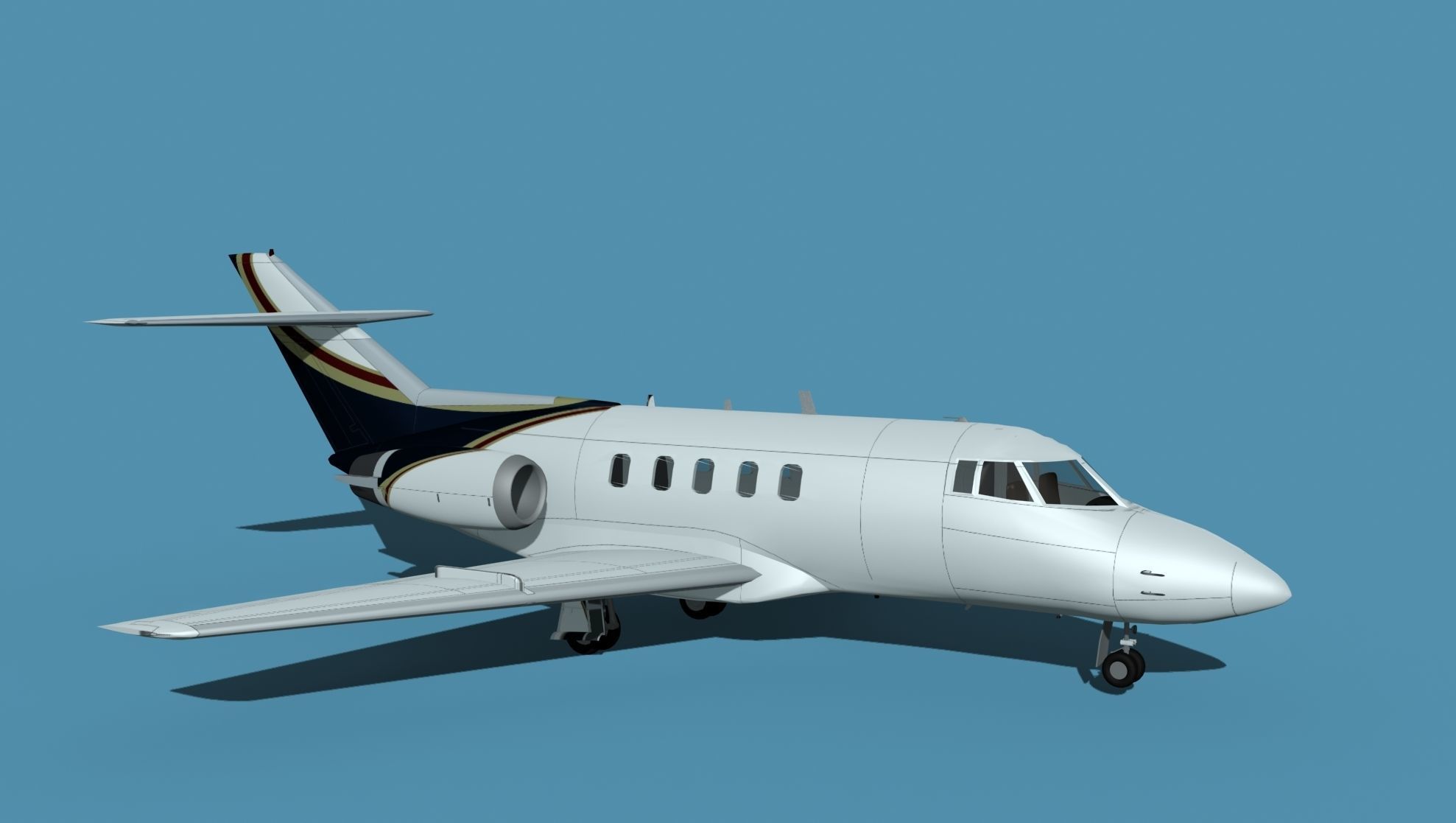 British Aerospace 125 Dominie V14 3D model_3