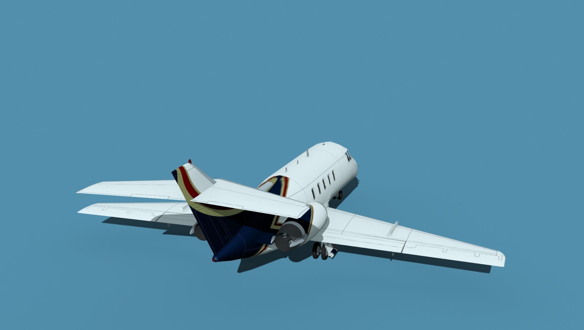 British Aerospace 125 Dominie V14 3D model_6