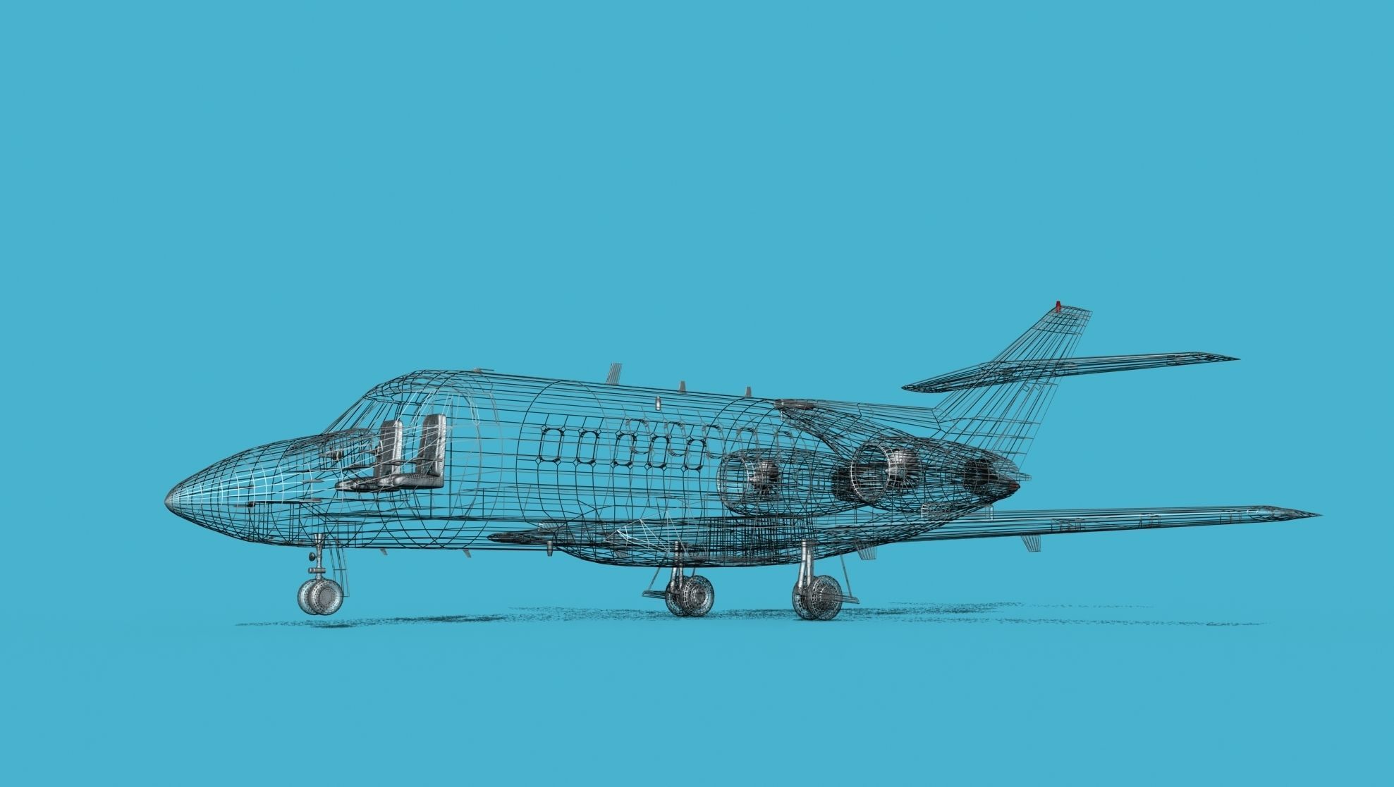 British Aerospace 125 Dominie V14 3D model_11