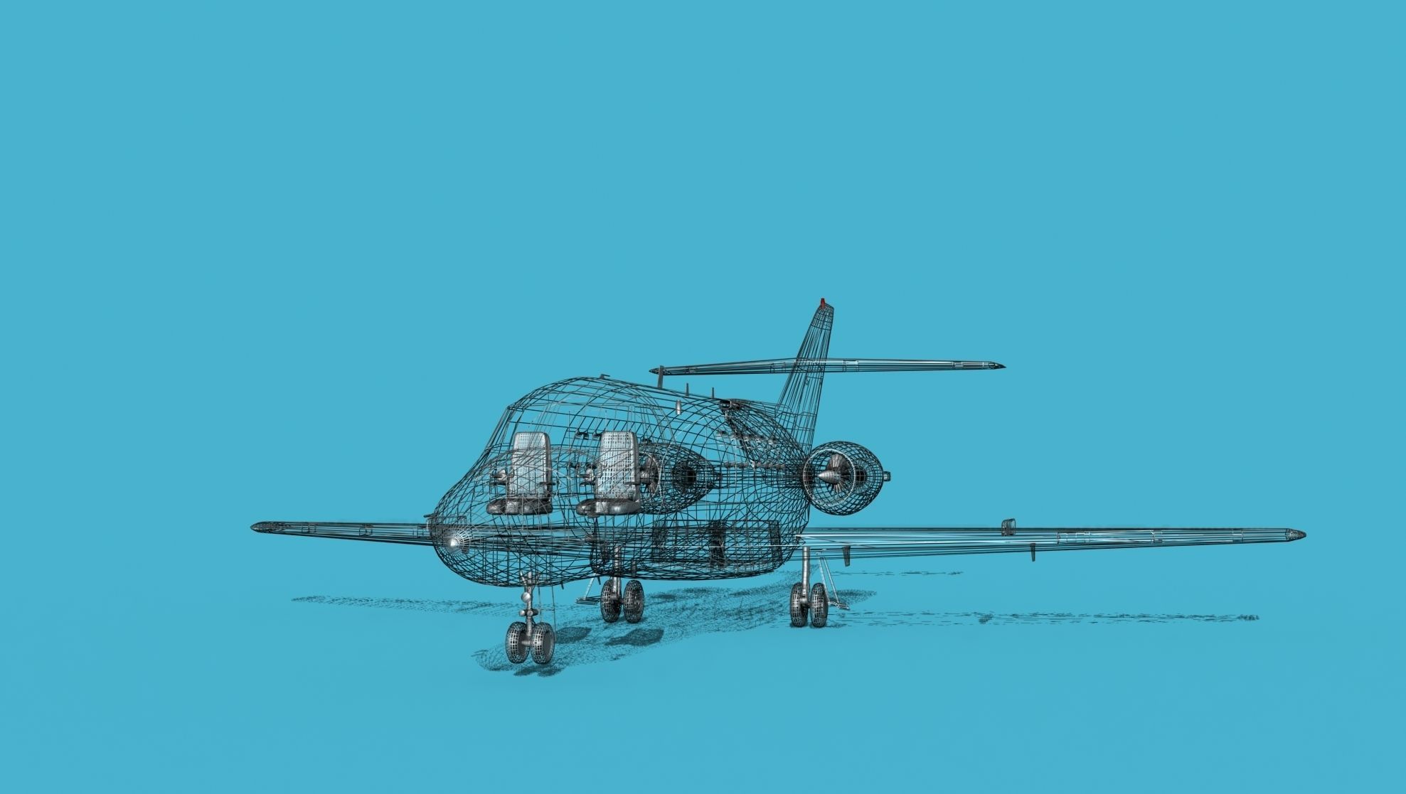 British Aerospace 125 Dominie V14 3D model_12