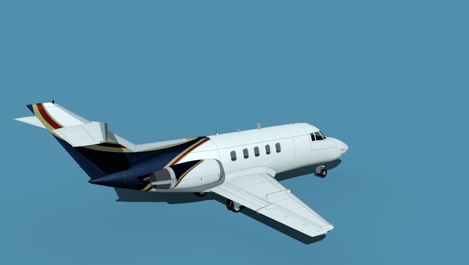 British Aerospace 125 Dominie V14 3D model_5