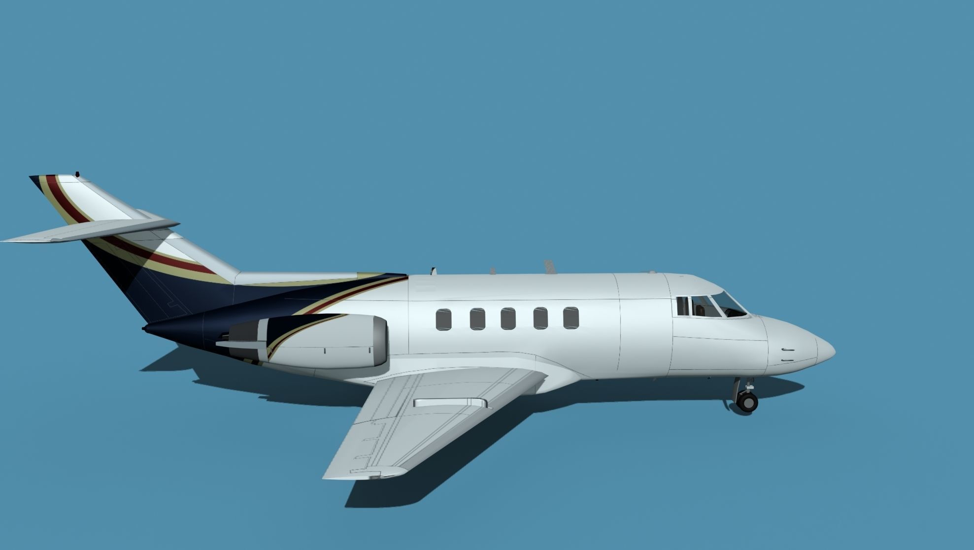 British Aerospace 125 Dominie V14 3D model_4