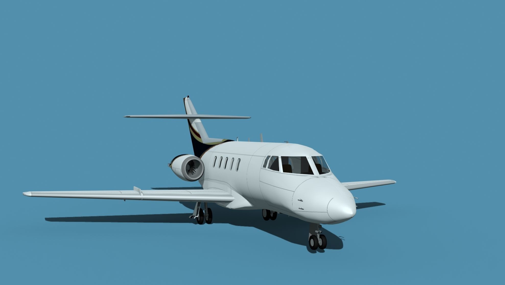 British Aerospace 125 Dominie V14 3D model_2