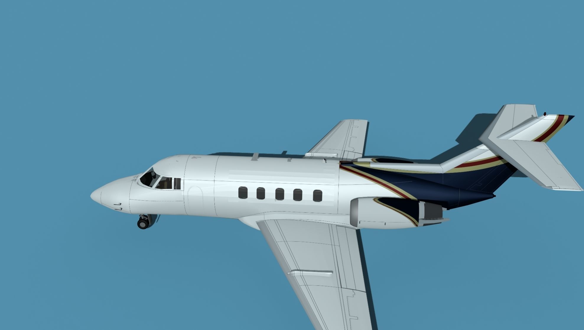 British Aerospace 125 Dominie V14 3D model_9