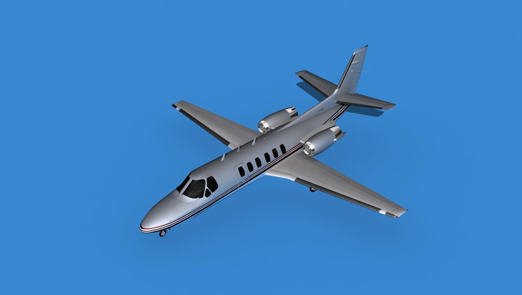 Cessna Citation 550 II Bravo V01 3D model_10