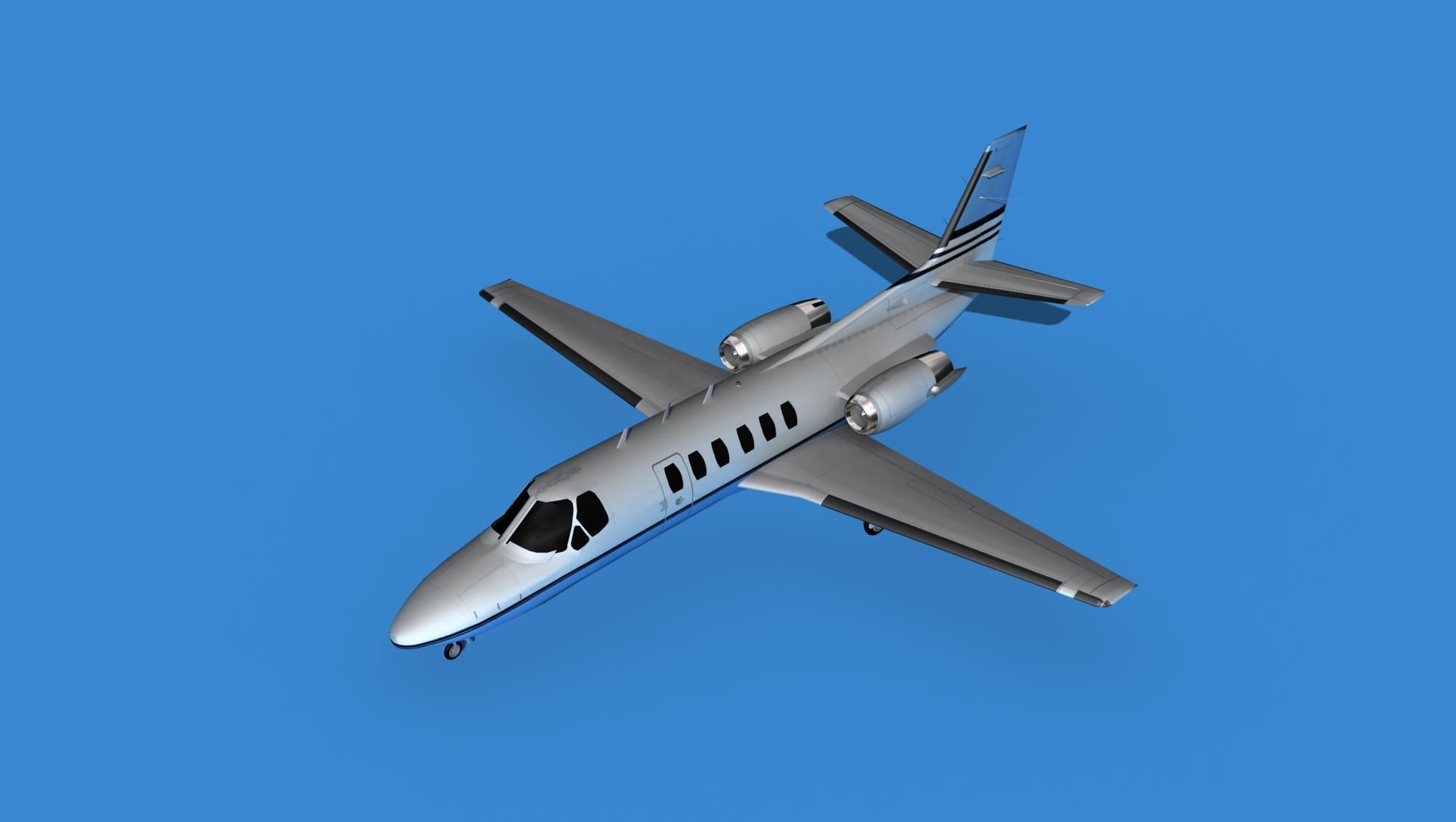 Cessna Citation 550 II Bravo V02 3D model_10