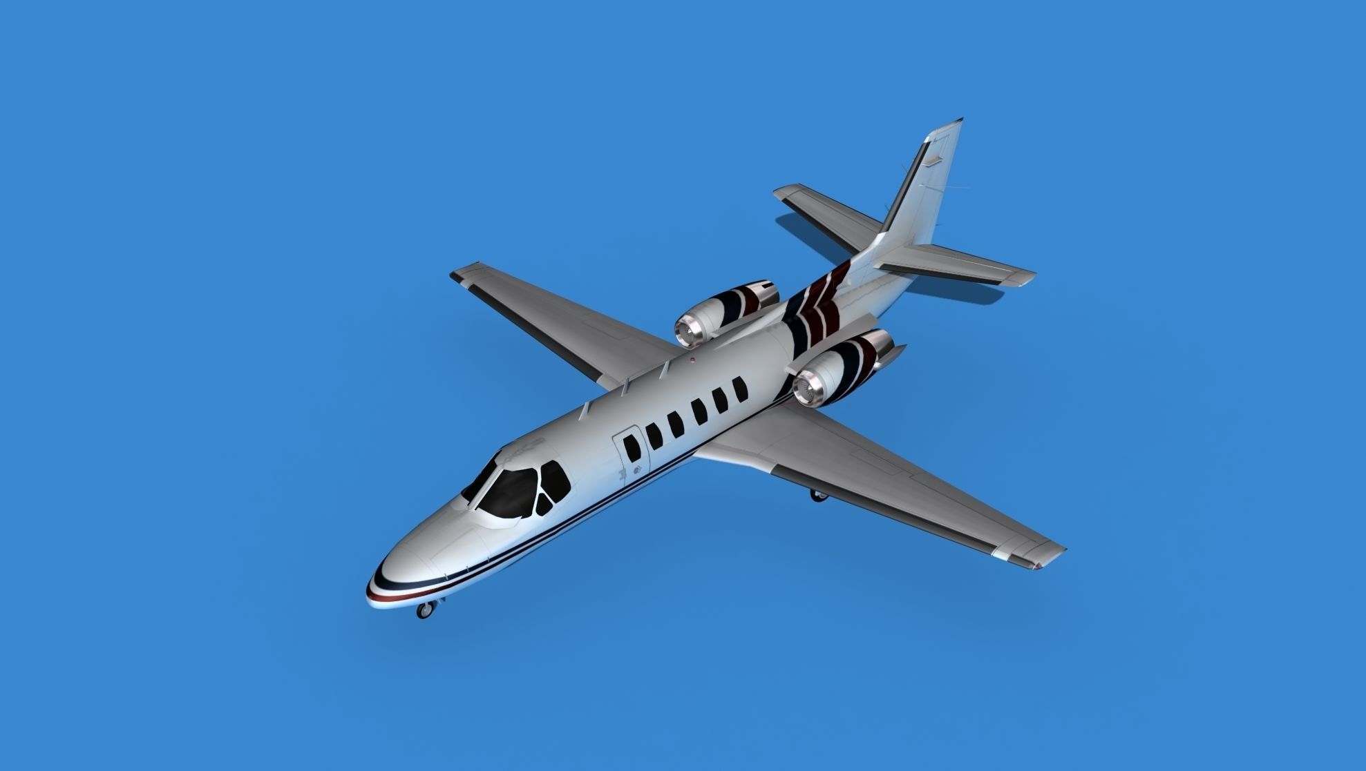 Cessna Citation 550 II Bravo V06 3D model_10