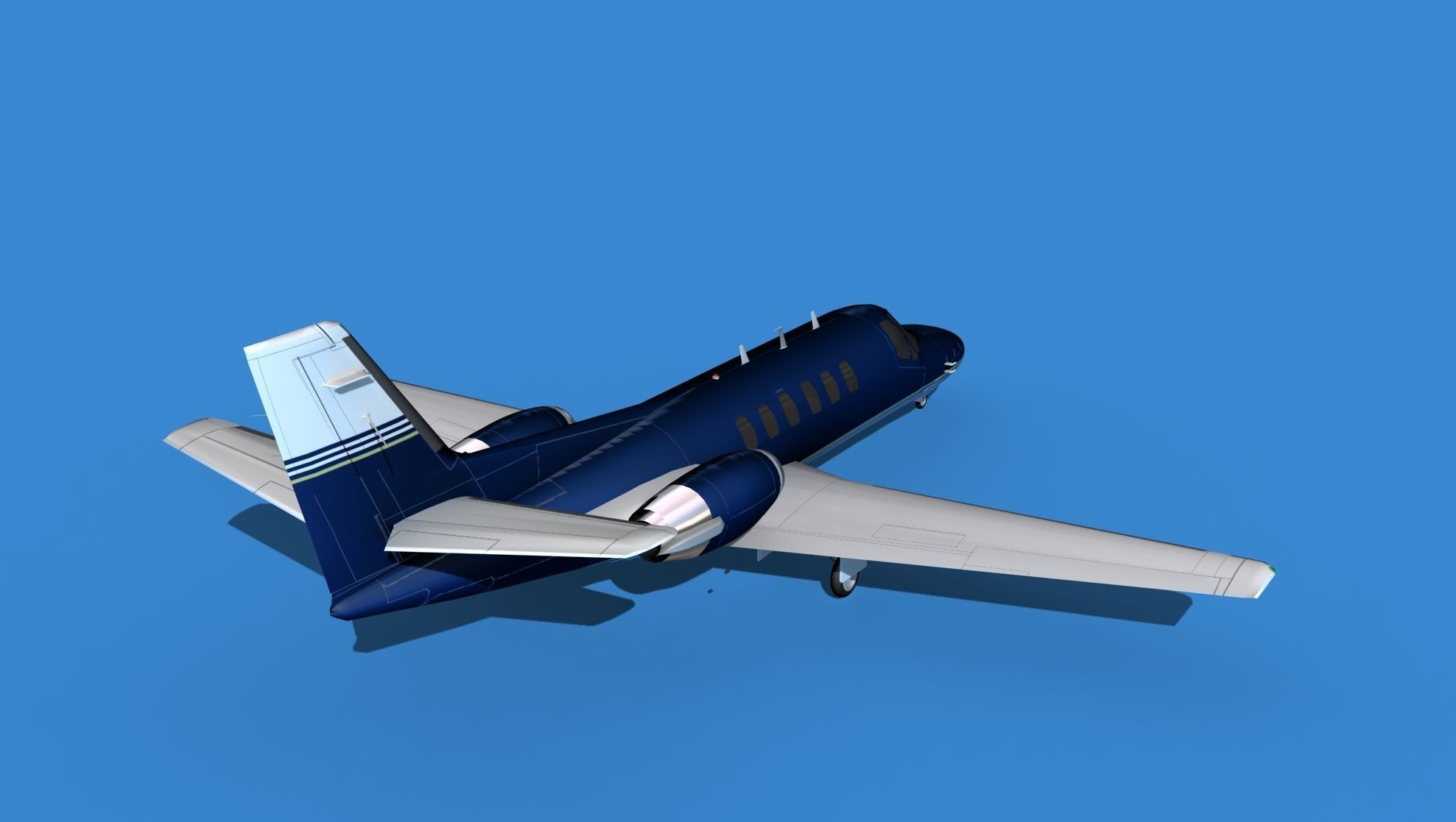 Cessna Citation 550 II Bravo V08 3D model_5