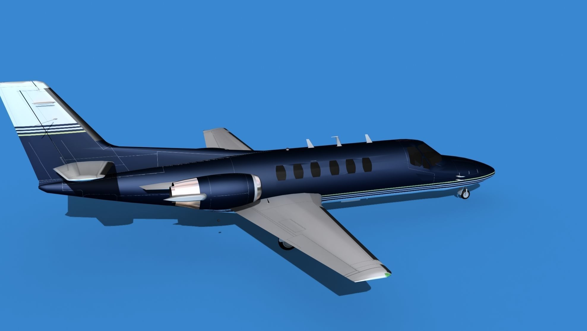 Cessna Citation 550 II Bravo V08 3D model_4