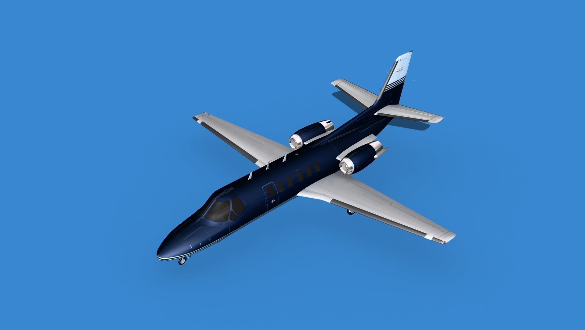 Cessna Citation 550 II Bravo V08 3D model_10