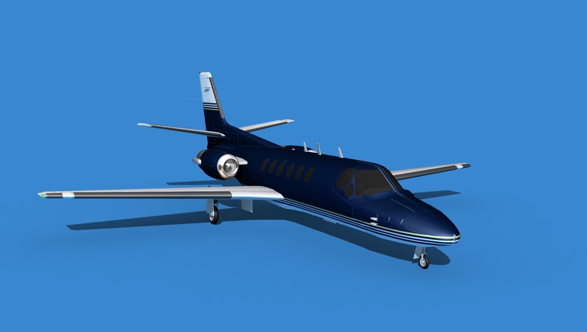 Cessna Citation 550 II Bravo V08 3D model_2