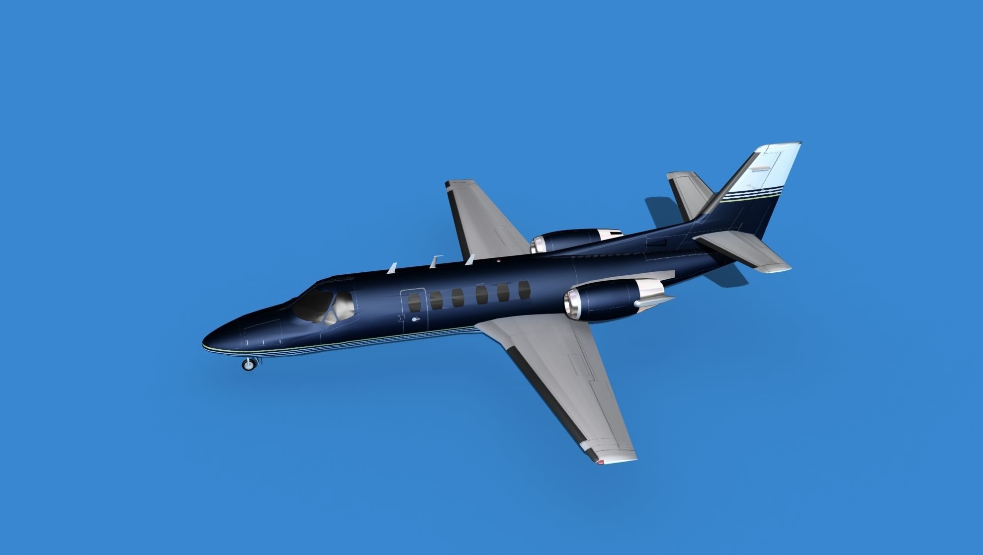 Cessna Citation 550 II Bravo V08 3D model_9