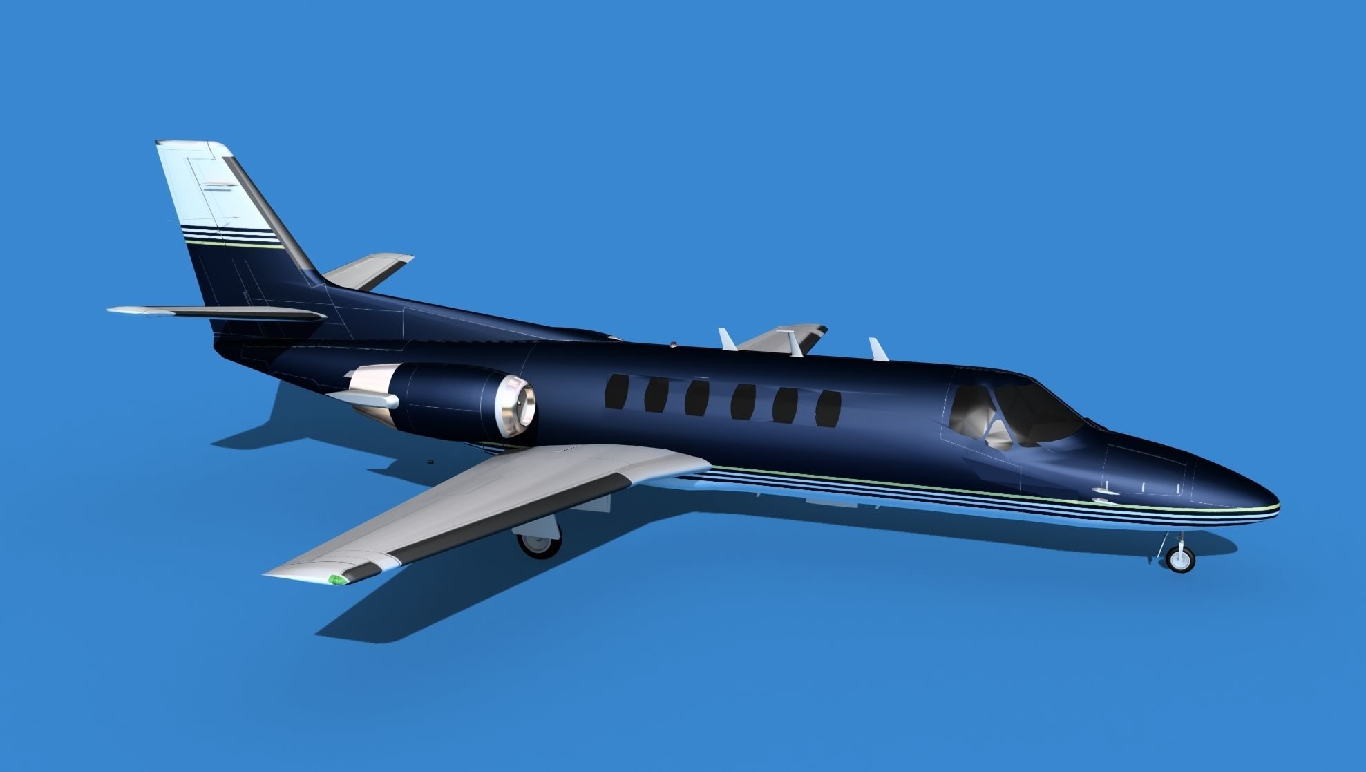 Cessna Citation 550 II Bravo V08 3D model_3