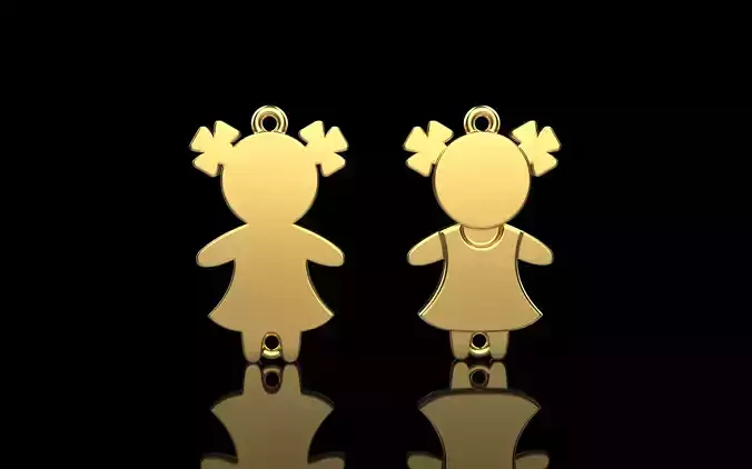 family pendant bracelet charm  girl model 879