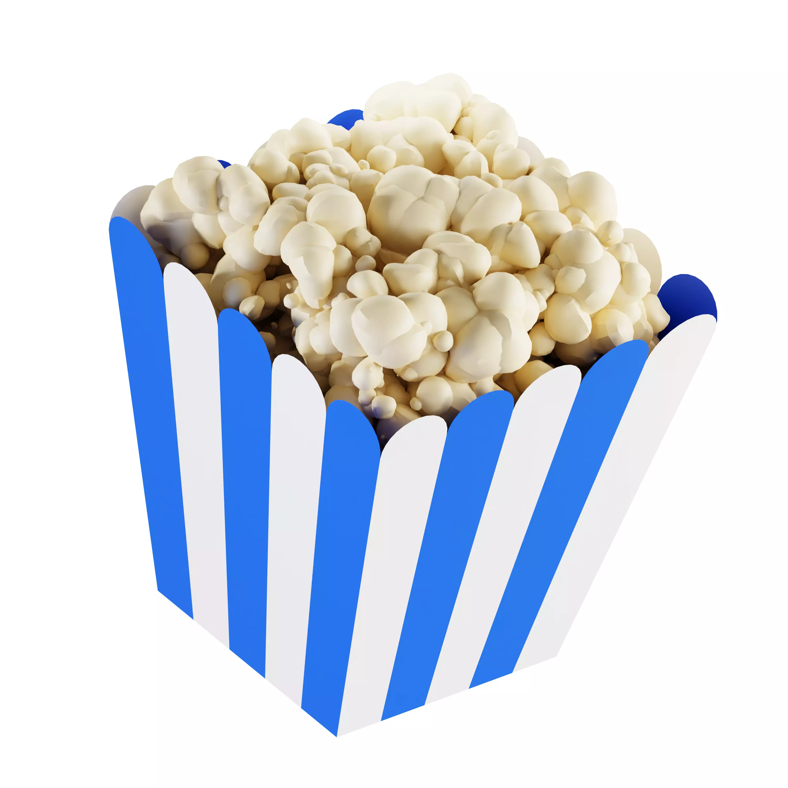 Popcorn Low-poly 3D model