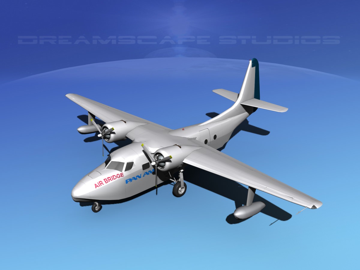 Grumman G-73 Mallard Pan Am 3D model_10