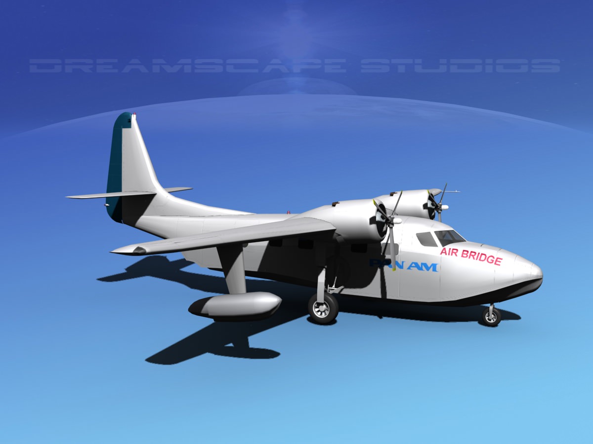 Grumman G-73 Mallard Pan Am 3D model_3