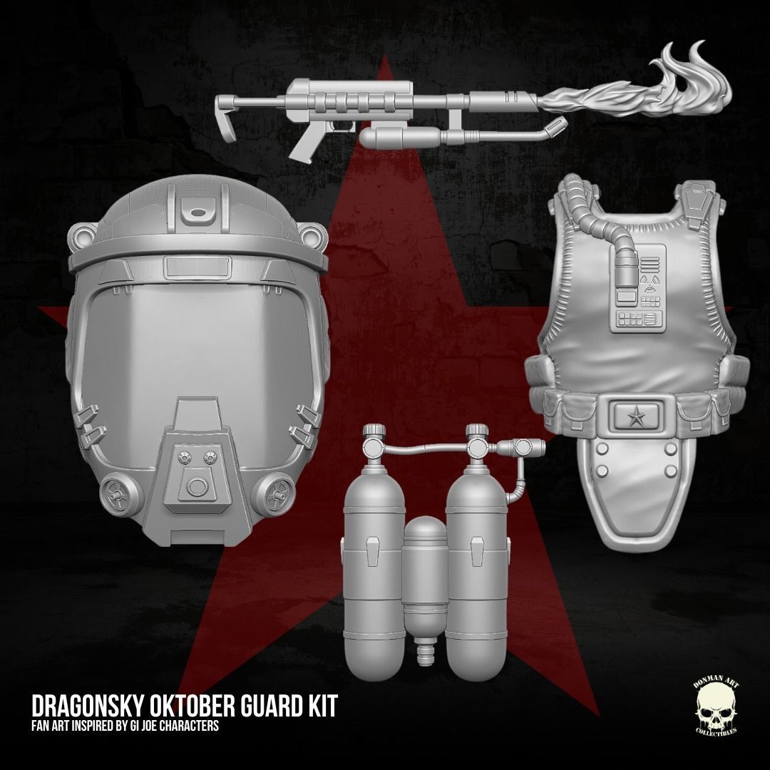 Dragonsky Oktober Guard GIJoe Fan Art For Action Figures 3D print model_29