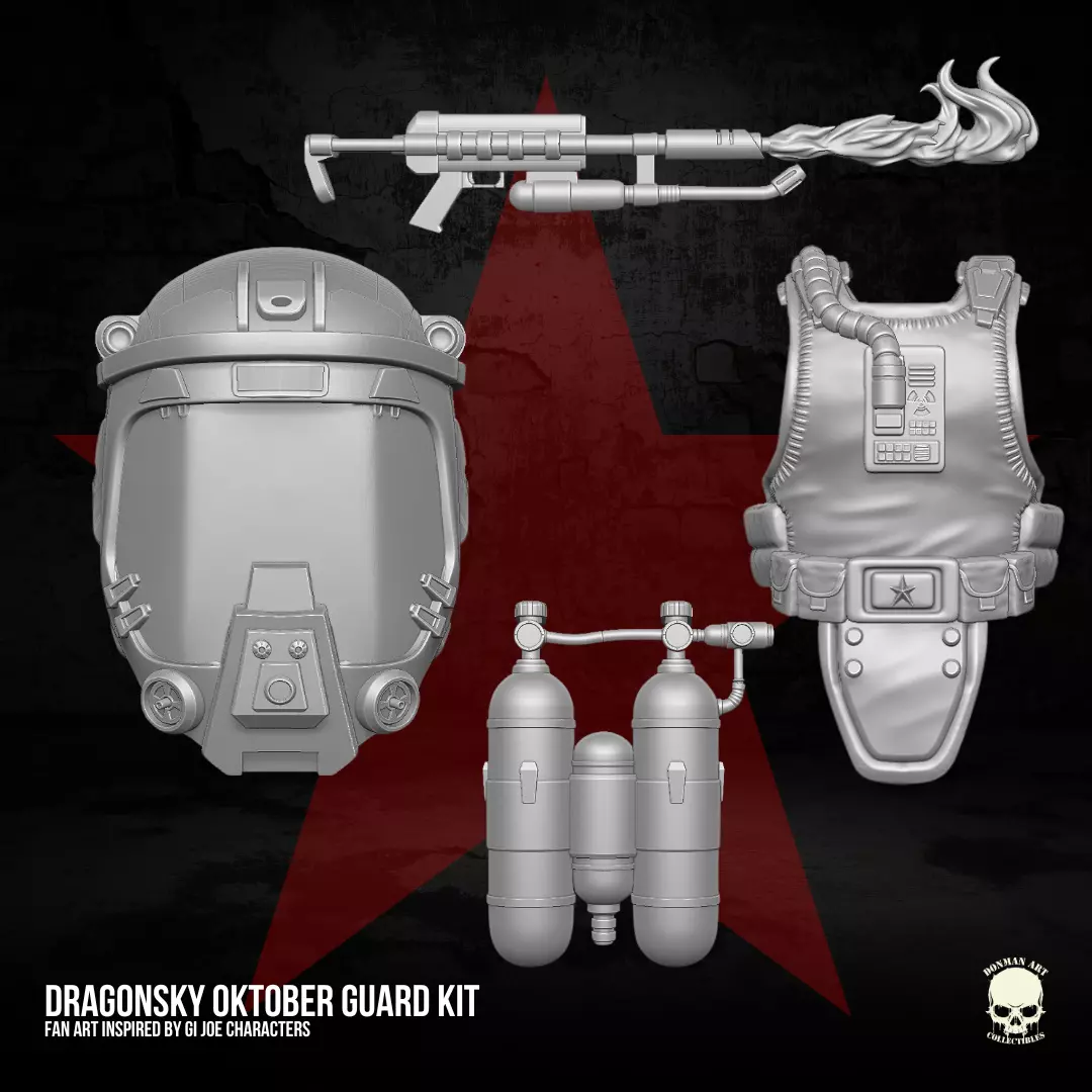 Dragonsky Oktober Guard GIJoe Fan Art For Action Figures 3D print model_0
