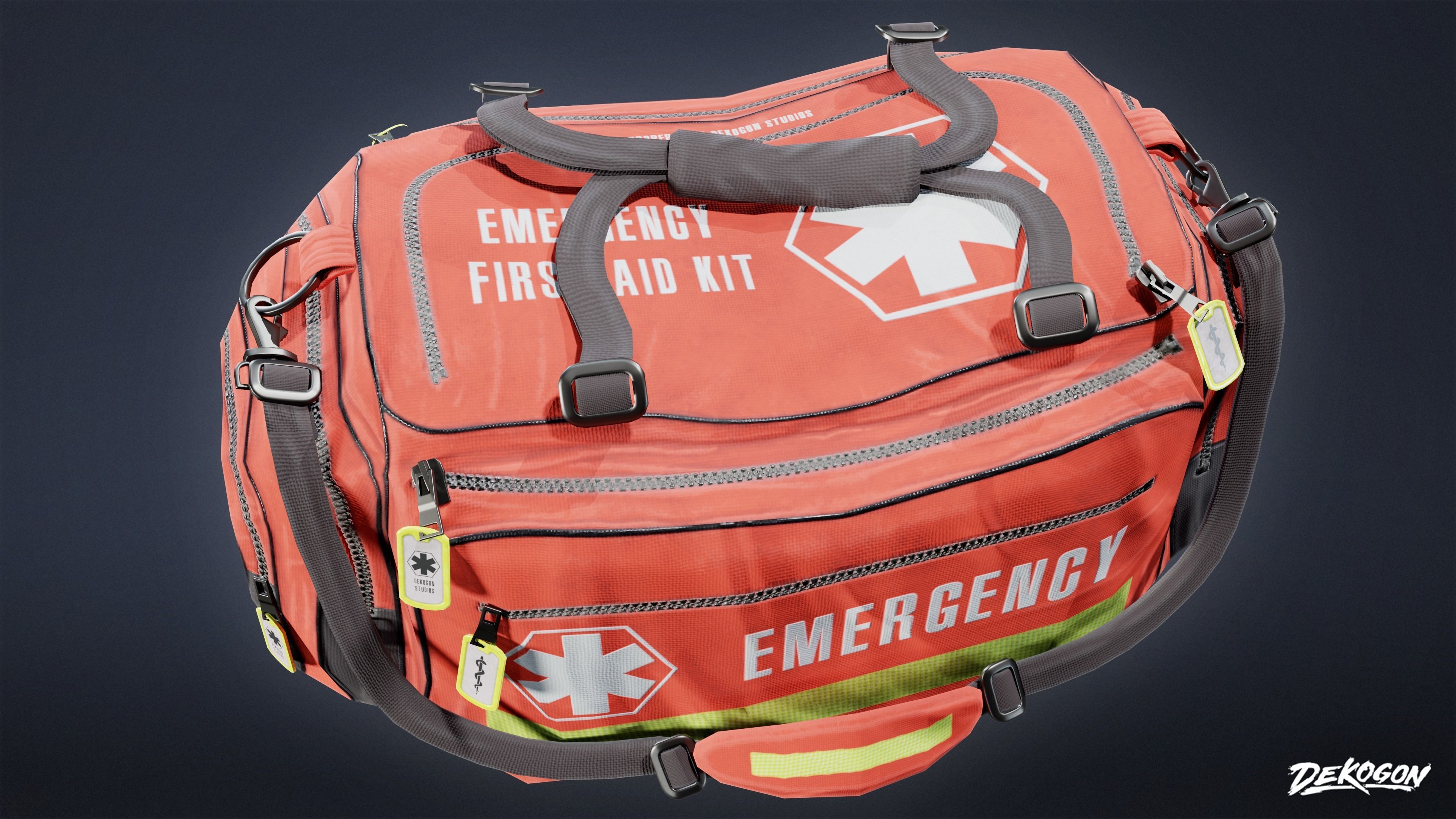 HOSPITAL - Medical Bag 01 - LOW POLY Low-poly 3D model_6