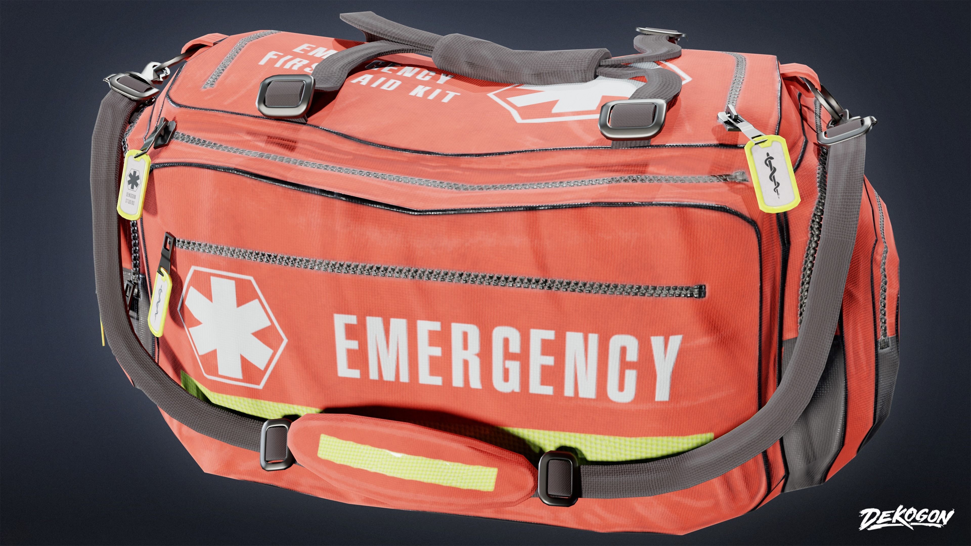 HOSPITAL - Medical Bag 01 - LOW POLY Low-poly 3D model_5