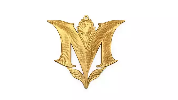 Alphabet Letter Pendant 3D print model