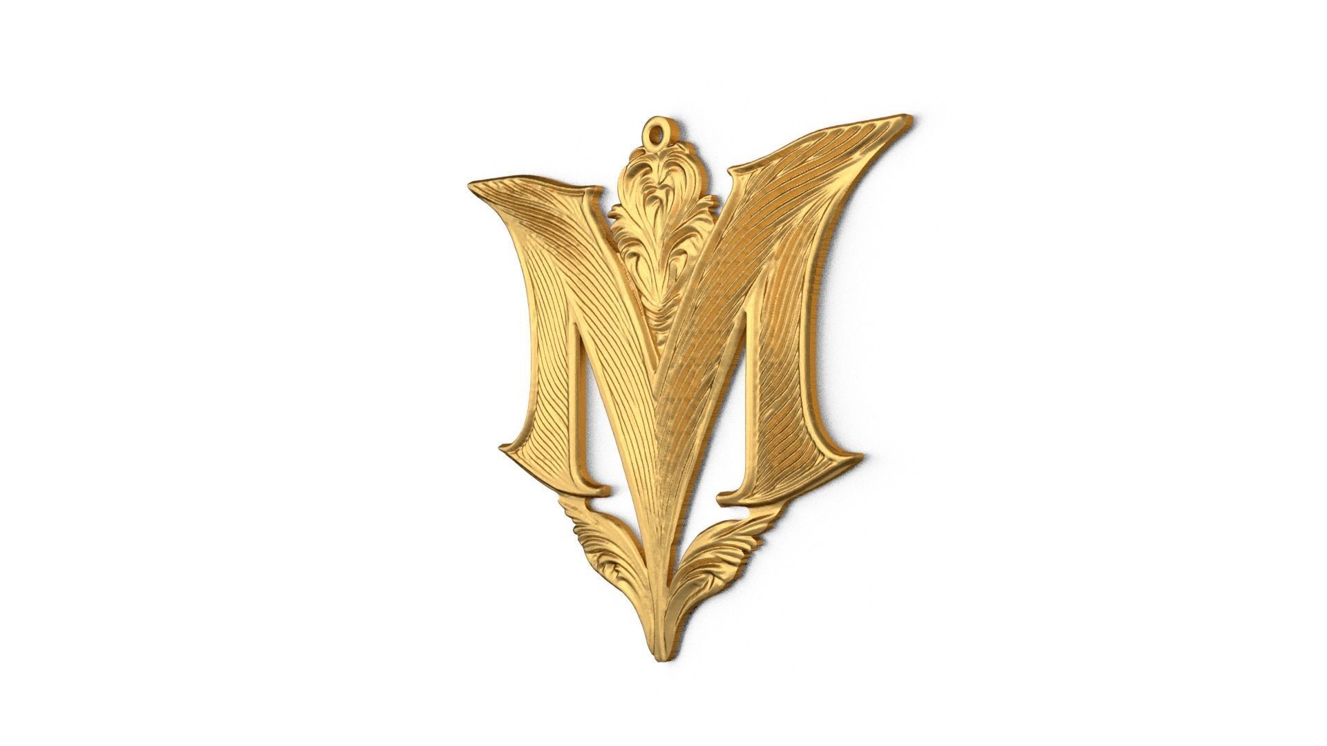 Alphabet Letter Pendant 3D print model_2