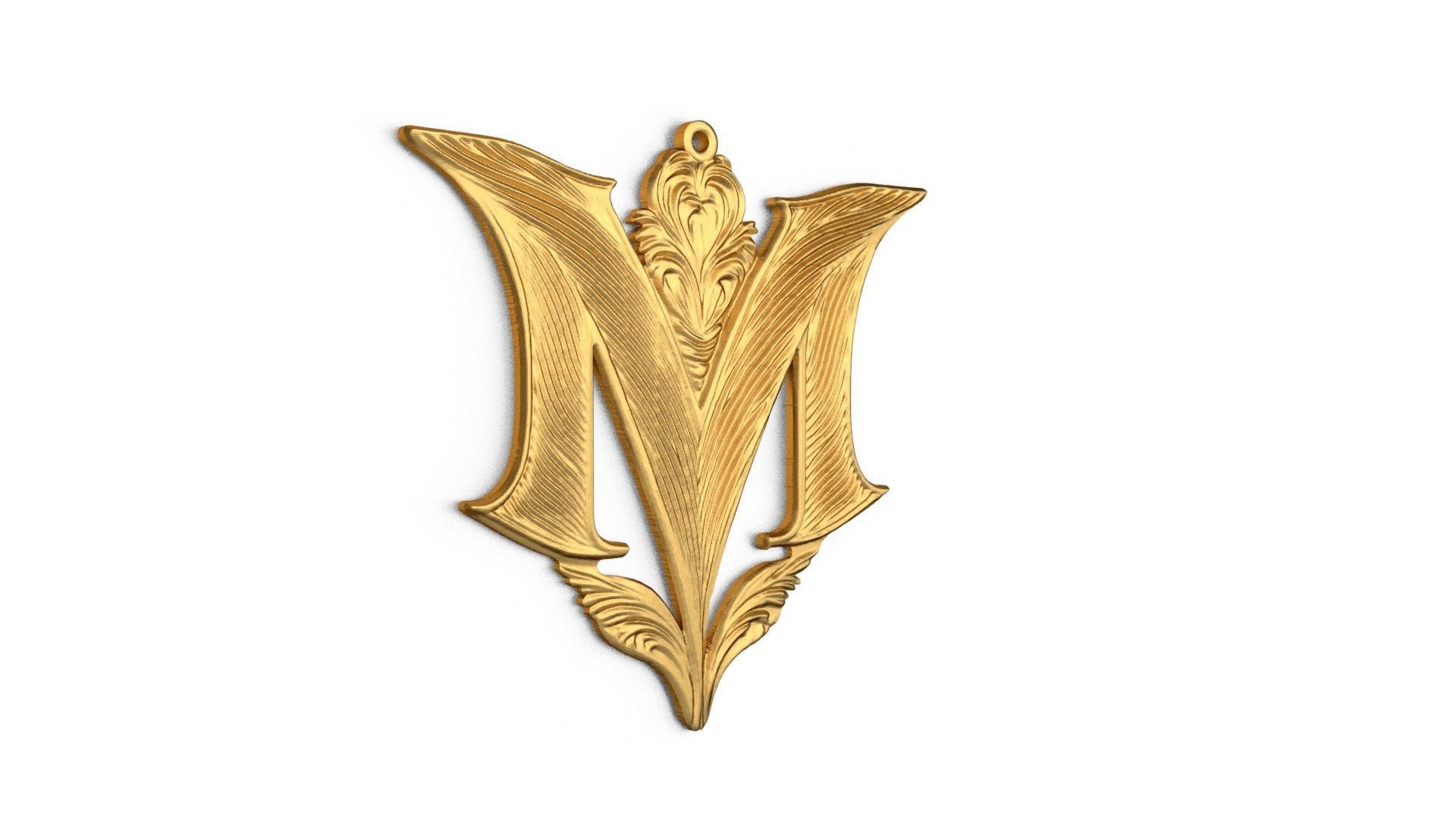 Alphabet Letter Pendant 3D print model_1