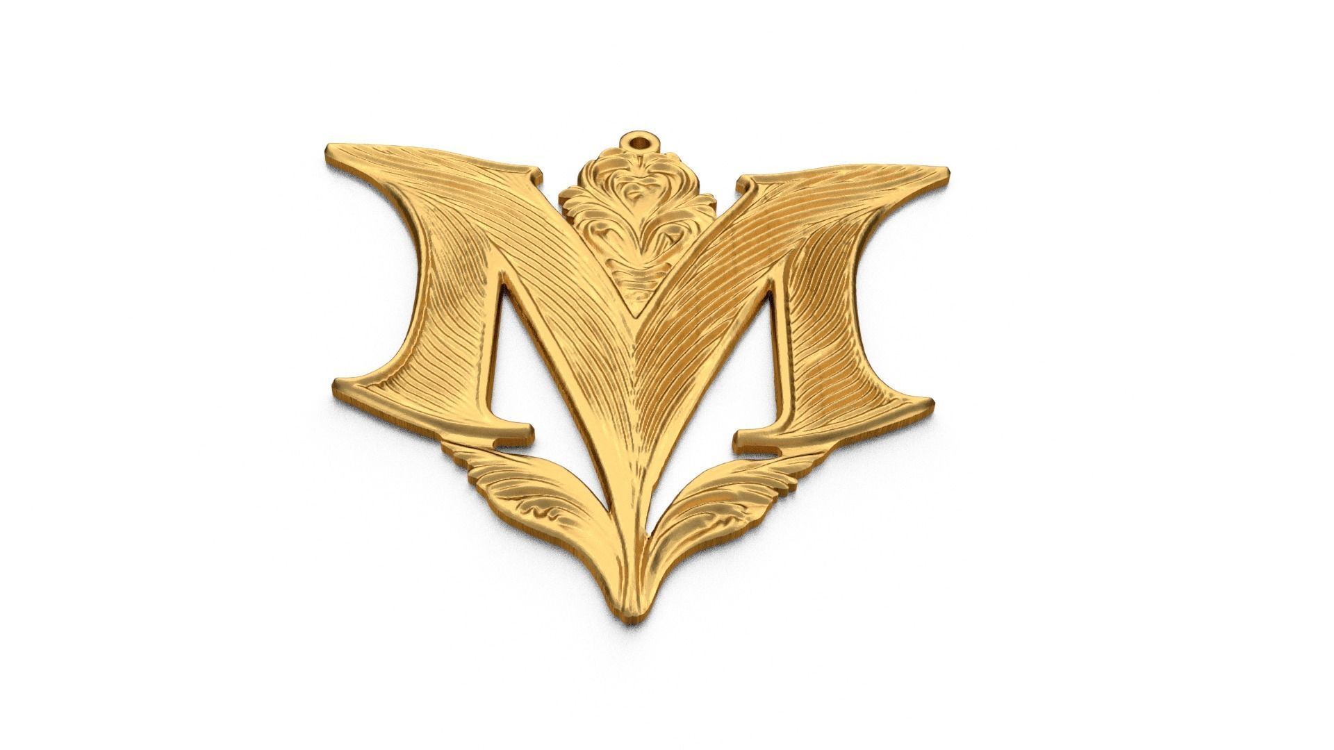 Alphabet Letter Pendant 3D print model_3