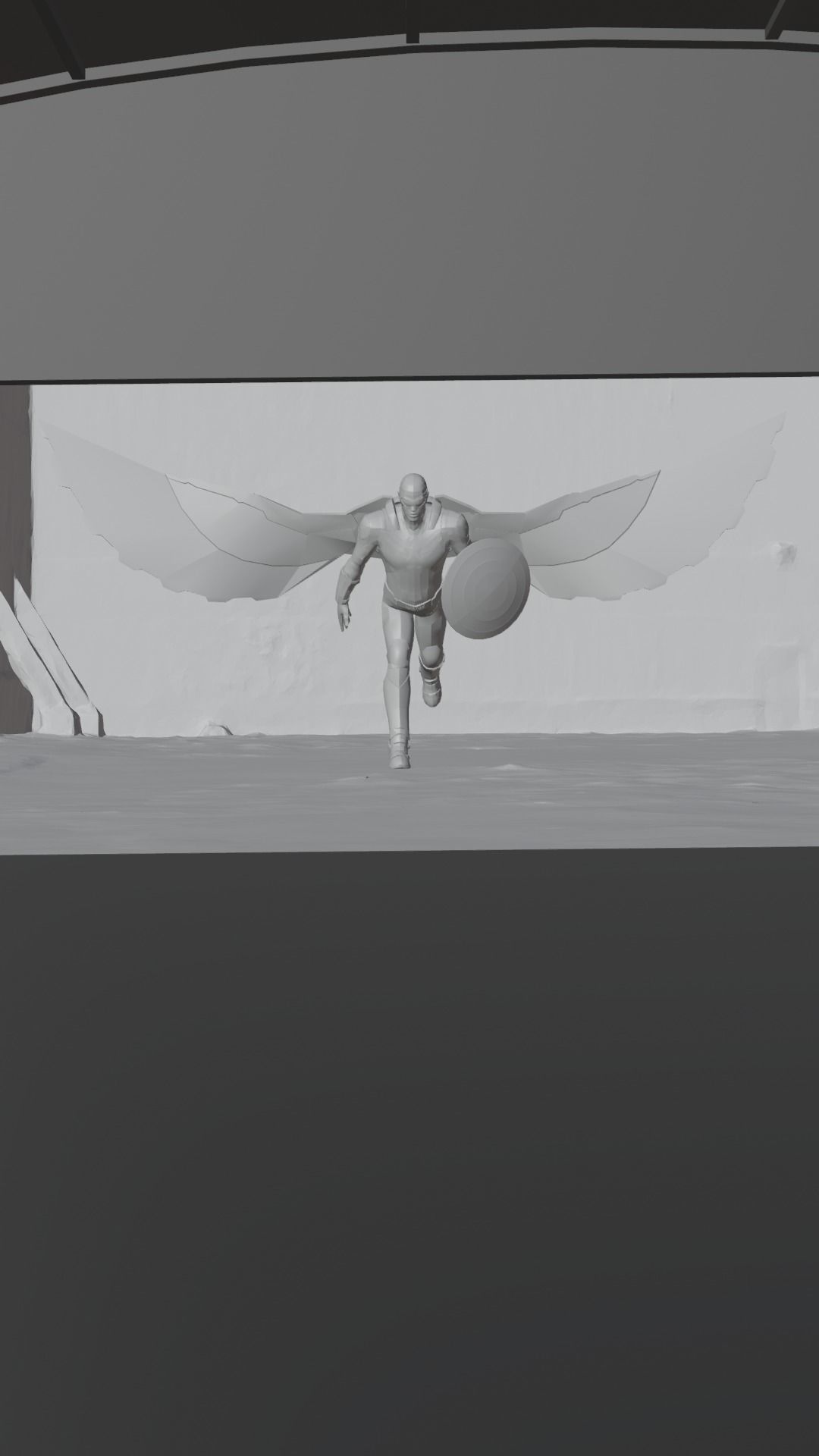 Captain America Falcon vs Red Hulk 3D model_3