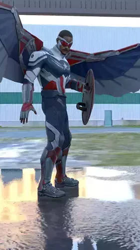 Captain America Falcon vs Red Hulk