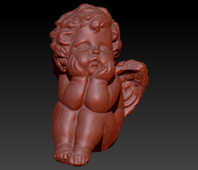 dreaming angel pendant Necklace Charm Bracelet Jewelry 3D print model_25