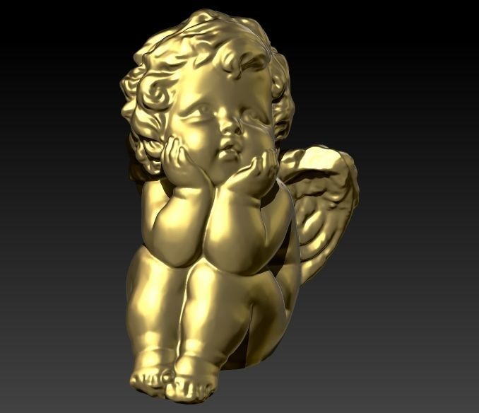 dreaming angel pendant Necklace Charm Bracelet Jewelry 3D print model_1