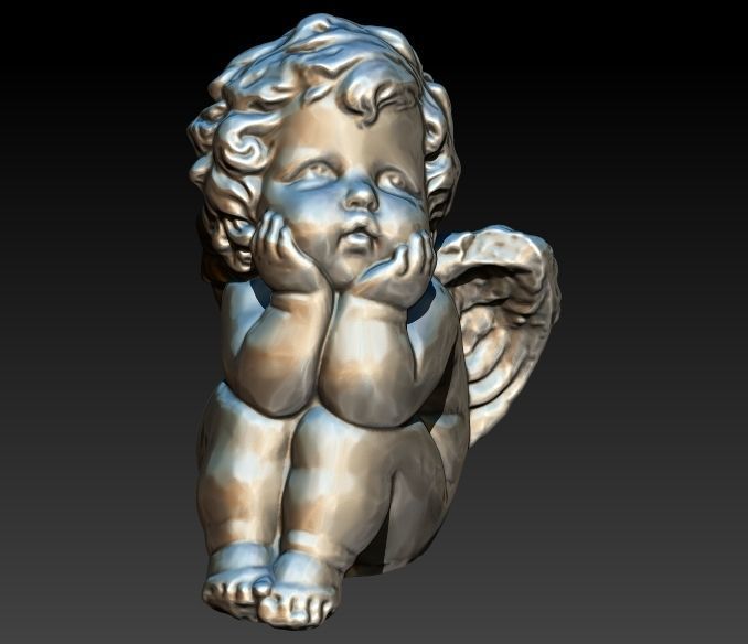 dreaming angel pendant Necklace Charm Bracelet Jewelry 3D print model_7