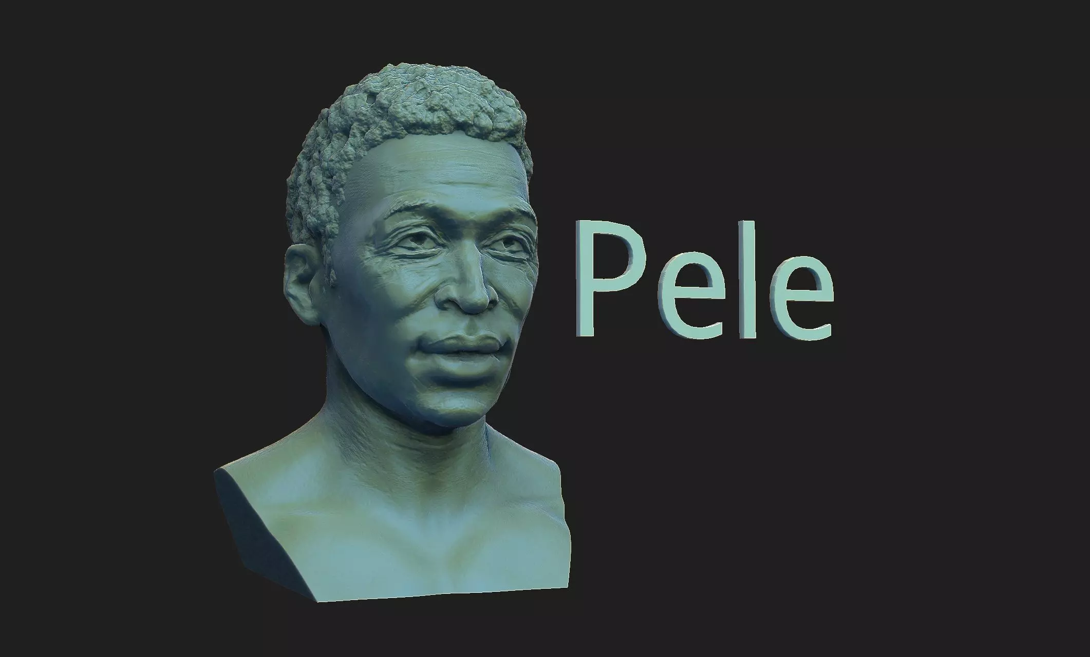 Pele footbal player 3D print model_0