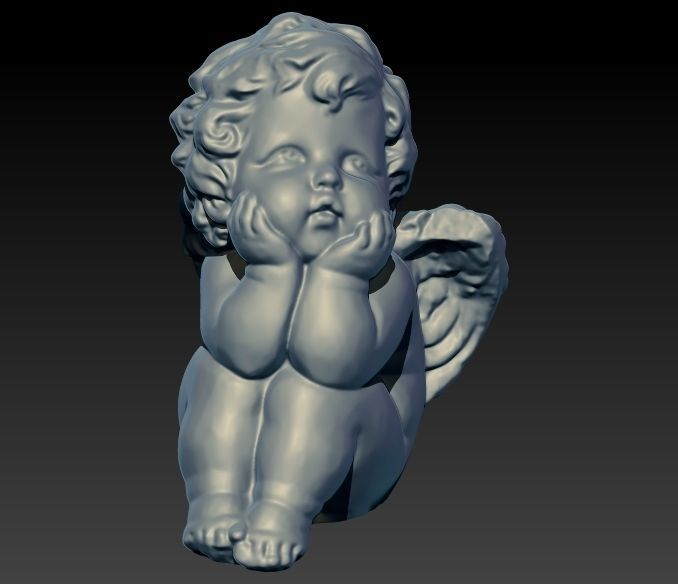 dreaming angel pendant Necklace Charm Bracelet Jewelry 3D print model_3