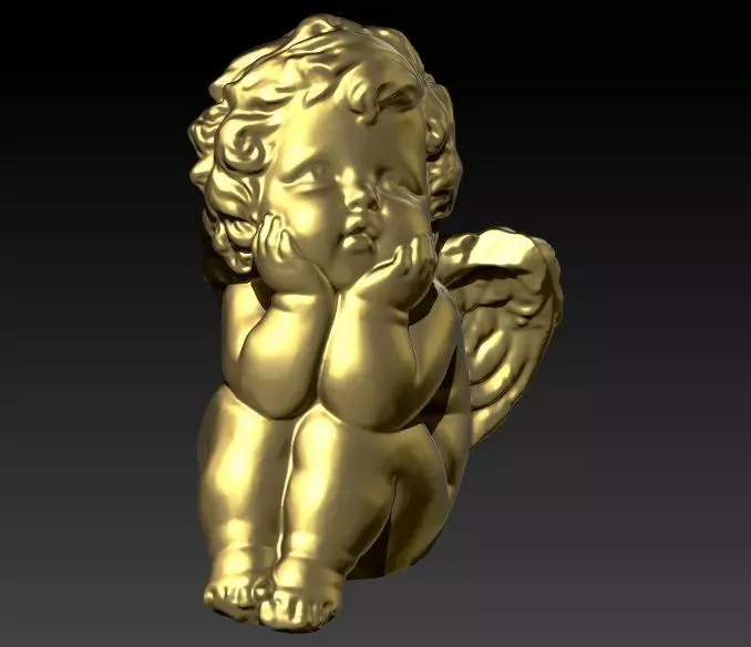 dreaming angel pendant Necklace Charm Bracelet Jewelry 3D print model_0