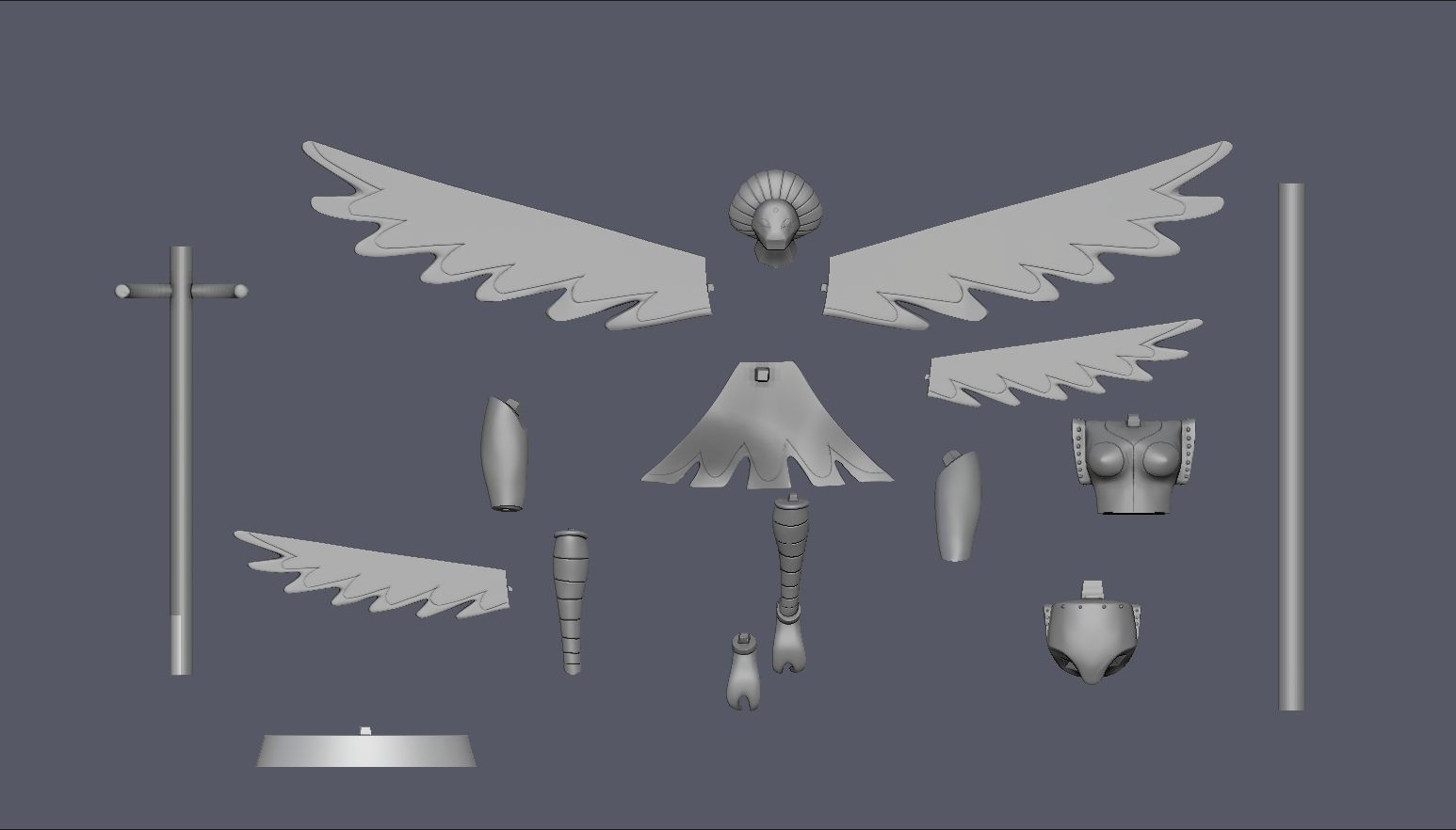 Harpia pi 7 Mazinger Z 3D print model_10