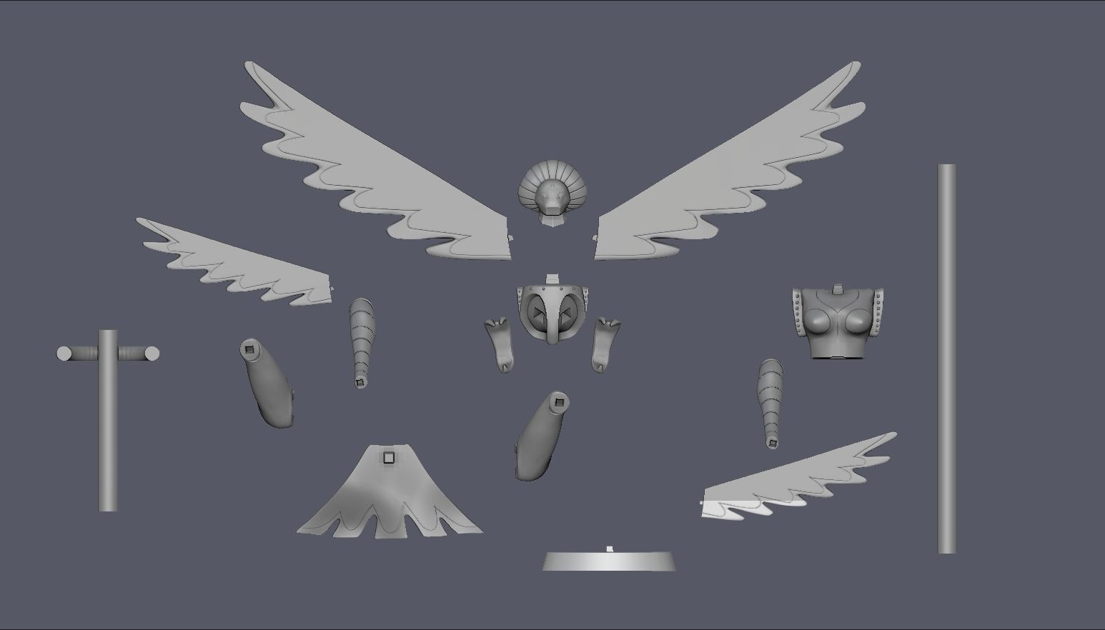 Harpia pi 7 Mazinger Z 3D print model_11