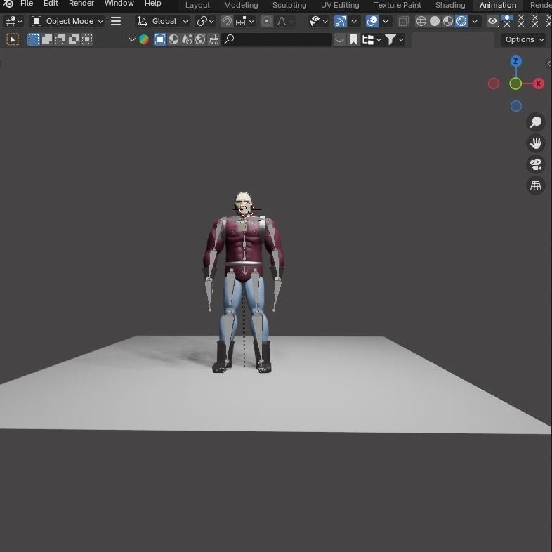  Mongul - Basic Model Low-poly 3D model_3