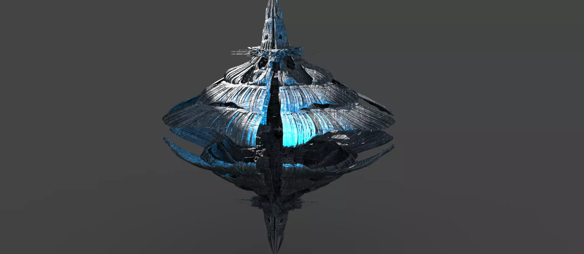 Aster Grand Ocean Sci Fi shards towers Low-poly 3D model_0