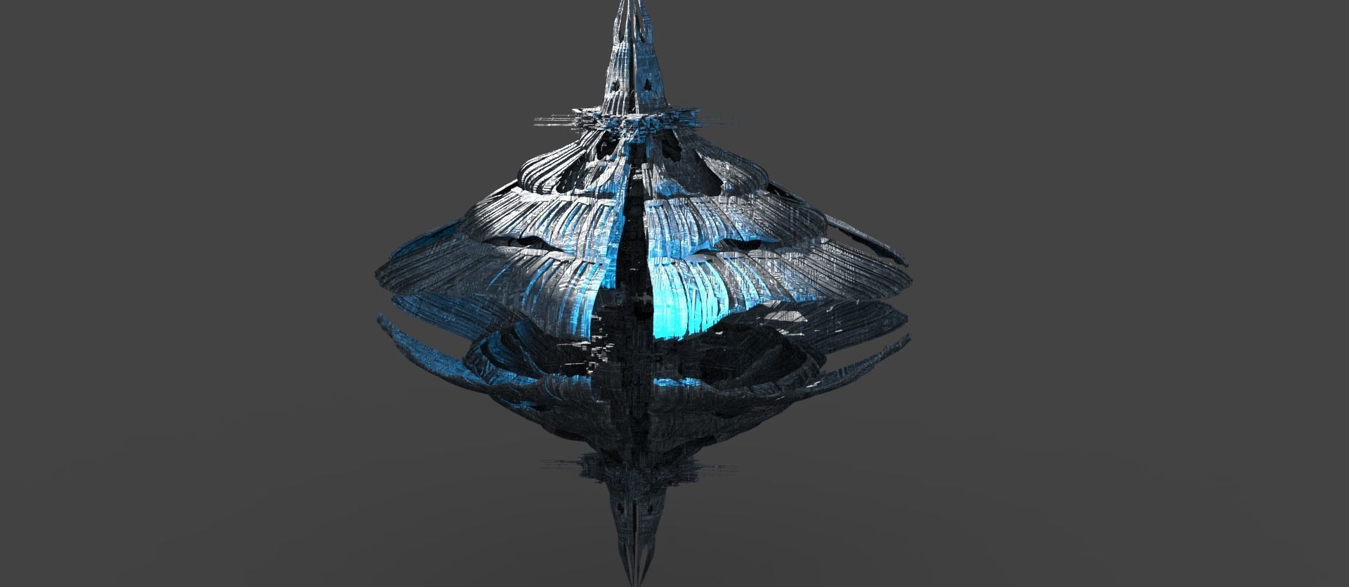 Aster Grand Ocean Sci Fi shards towers Low-poly 3D model_1