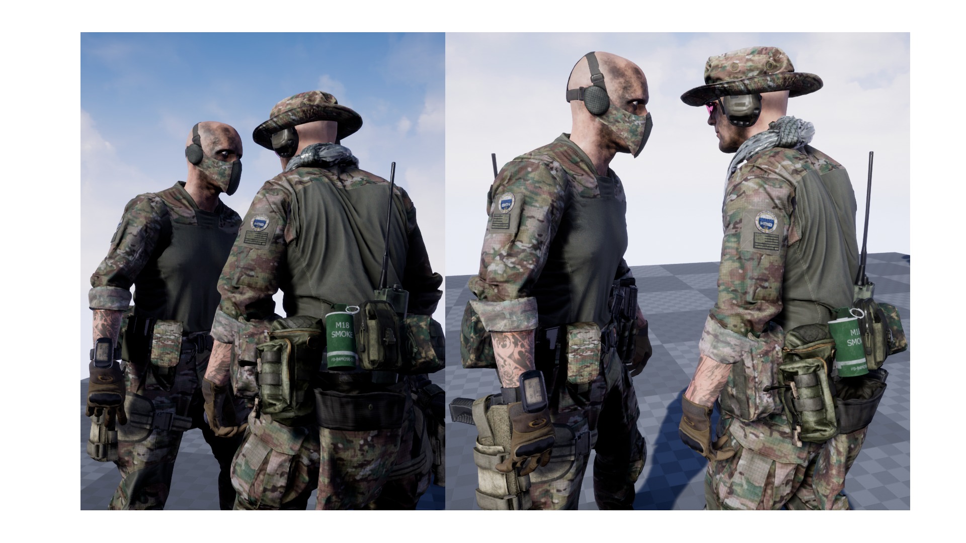 Soldier-Pack Low-poly 3D model_7