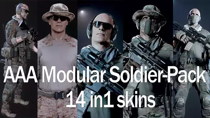 Soldier-Pack Low-poly 3D model