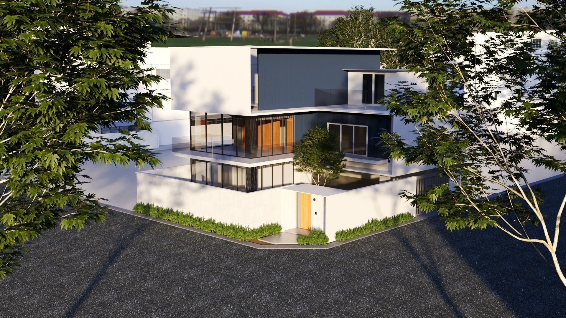 Light and Airy Modern House Low-poly 3D model_3