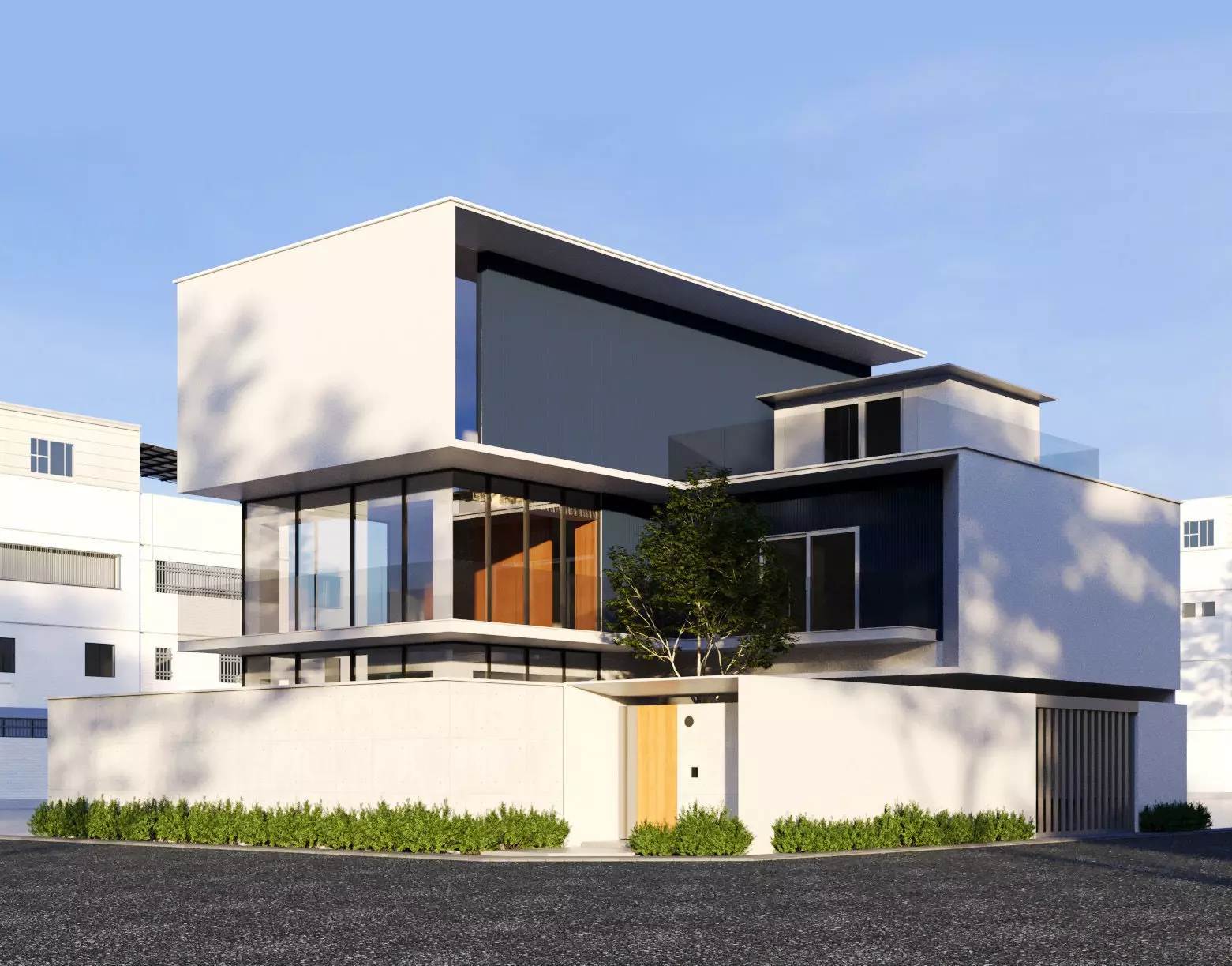 Light and Airy Modern House Low-poly 3D model_0