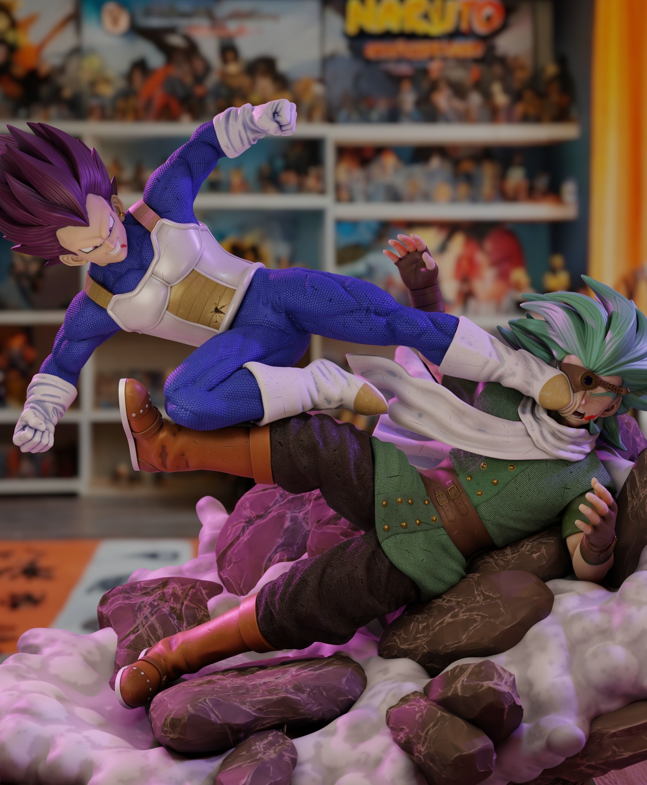 Vegeta Ultra Ego vs Granolah - Dragon Ball Super 3D print model_4