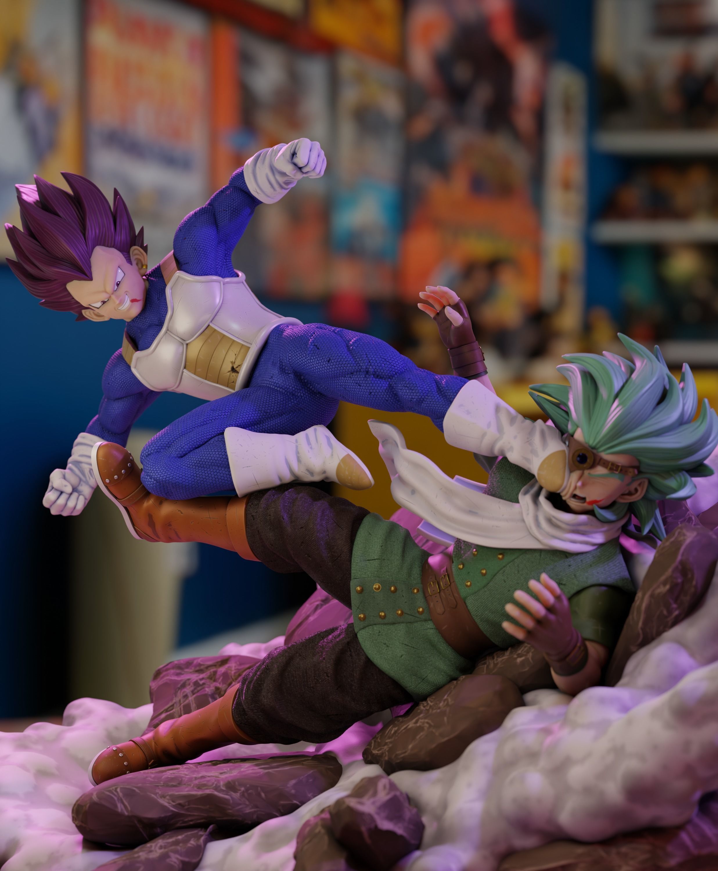 Vegeta Ultra Ego vs Granolah - Dragon Ball Super 3D print model_1