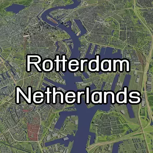 Rotterdam Netherlands - city and urban 3D model